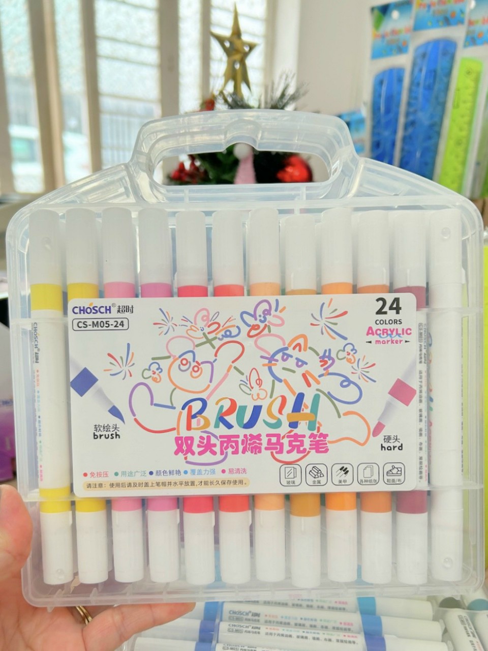 Bộ acrylic marker 2 đầu CS-M05 (12/24/36/48)