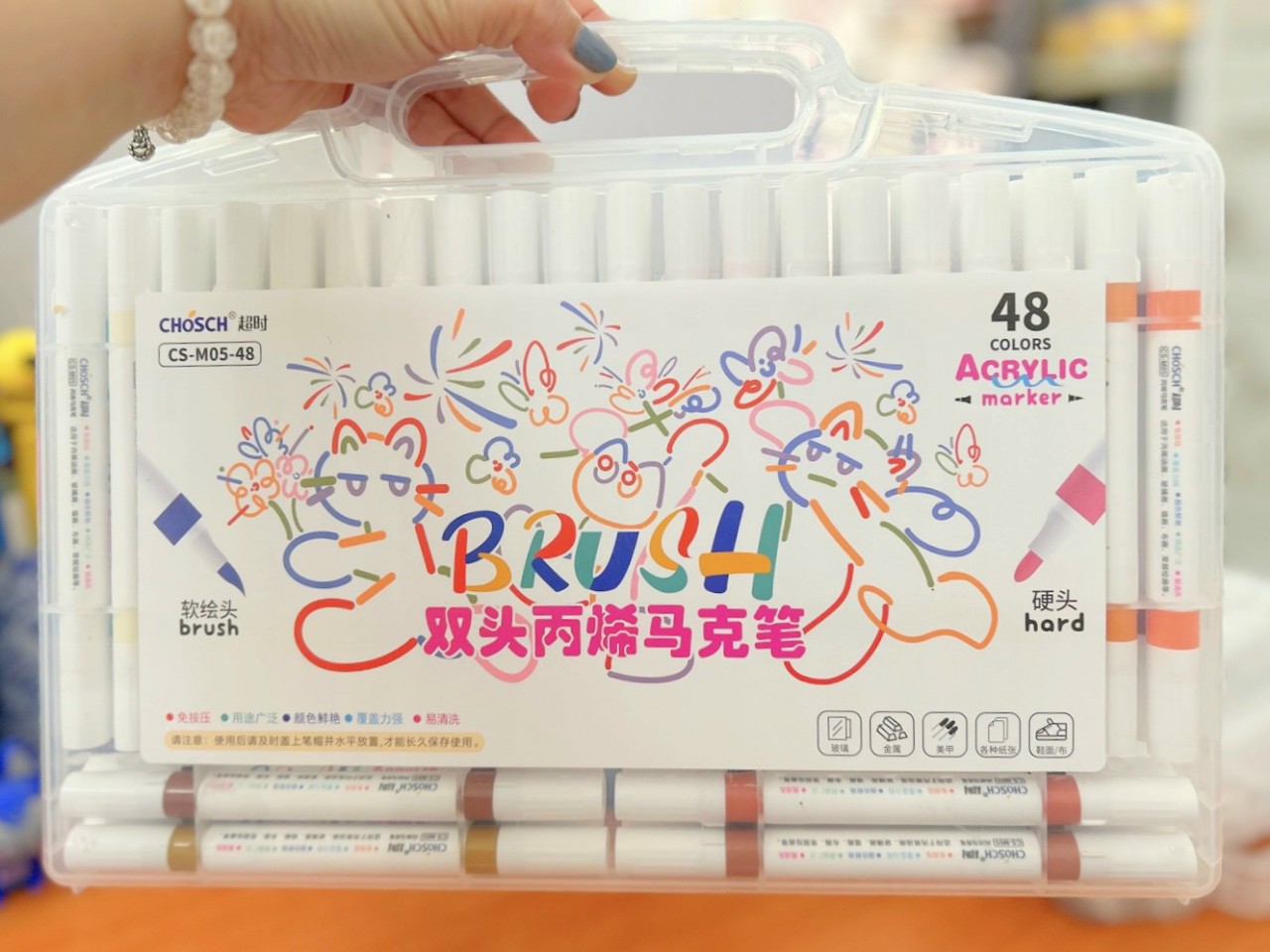 Bộ acrylic marker 2 đầu CS-M05 (12/24/36/48)