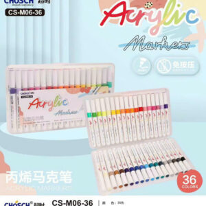 Bộ màu acrylic marker CS-M06-12/24/36/48/60 (1 đầu-loại TO)